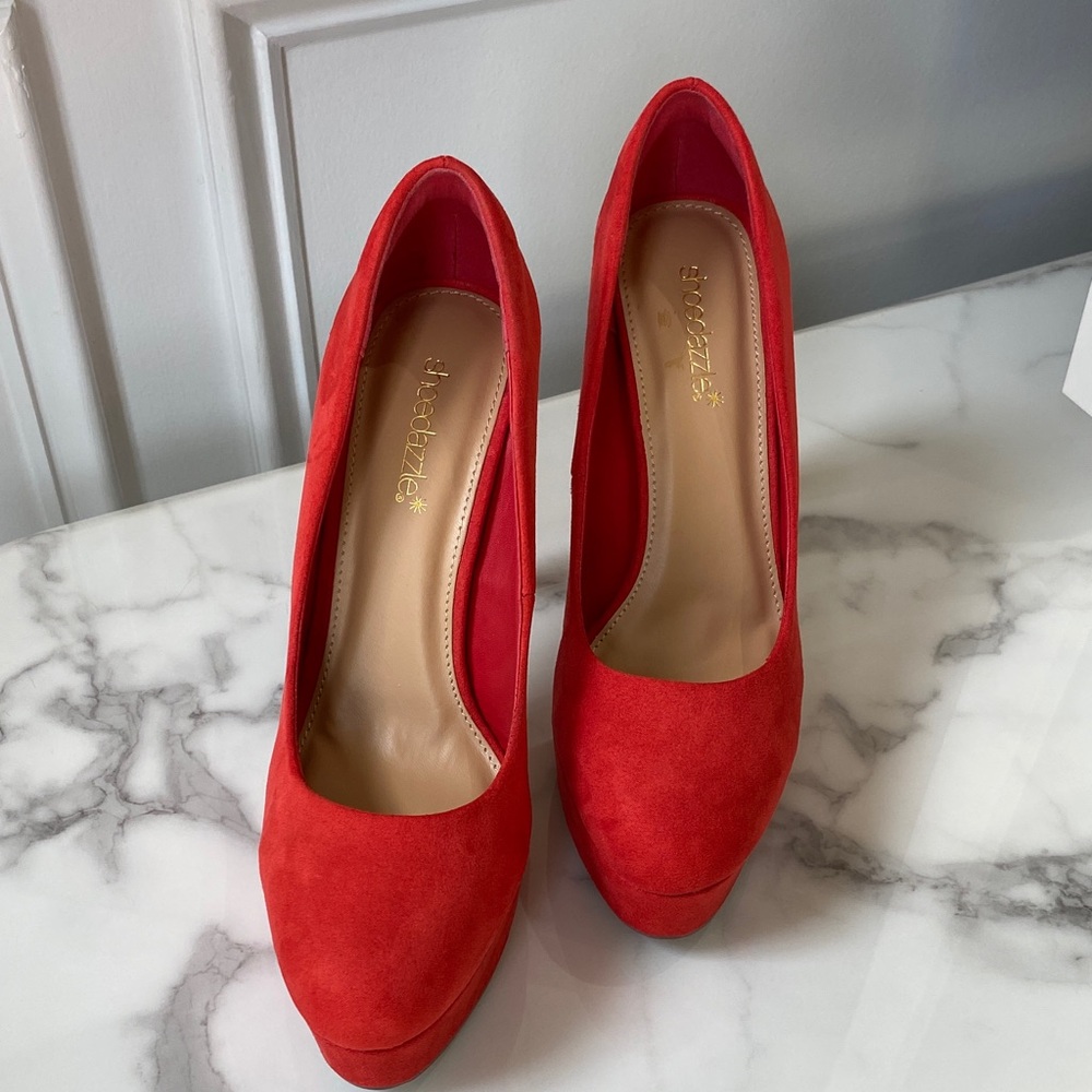 Shoe Dazzle Vibrant Red Heels